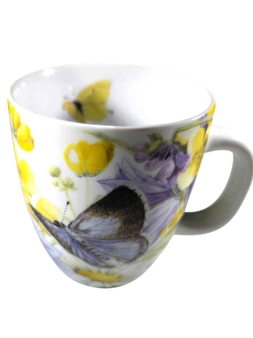 Hallmark mug Floral Butterfly Marjolein Bastin Ceramic Coffee cup daisies yellow